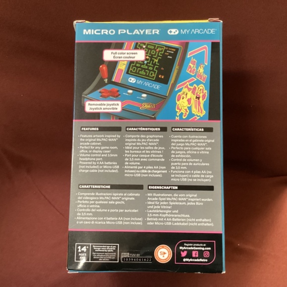 Ms. Pac-Man Micro Player Retro Arcade New in Box - Picture 4 of 7